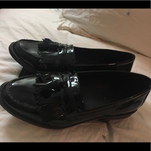 Black Patten Leather Loafers